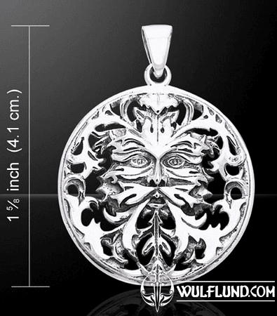 THE GREENMAN FACE, SILVER PENDANT AG 925