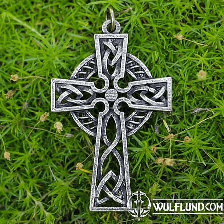 CELTIC CROSS AMULET, ZINC ALLOY