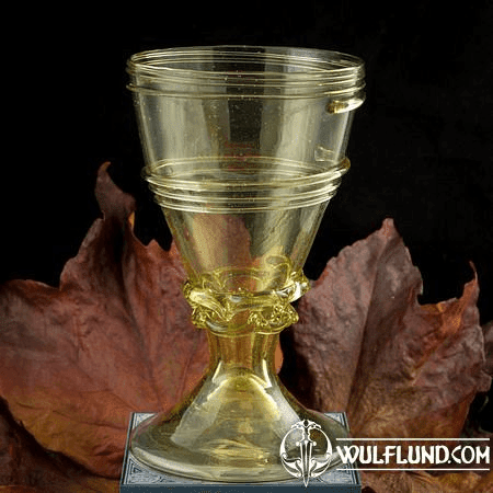 MEDIEVAL WINE GLASS, 14TH CENTURY, FRANCE
