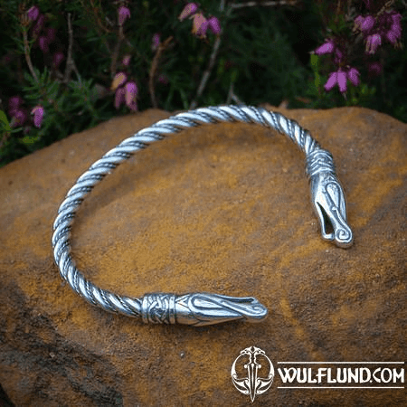 URNES STYLE BRACELET VIKING ARGENT