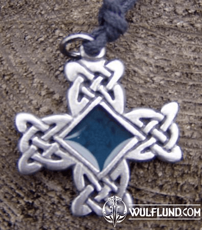 CELTIC KNOTTED CROSS WITH ENAMEL
