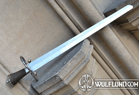 KATZBALGER, RENAISSANCE ARMING SWORD, DECORATED BY BRASS