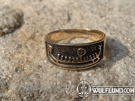 VIKING SHIP, BRONZE RING