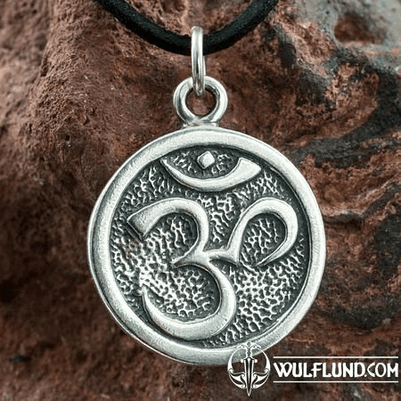 AUM YOGA TIBET JEWELS SILVER PENDANT HINDUISTIC