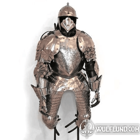 RENAISSANCE SUIT OF ARMOUR, ETCHED ARMOUR, CUSTOM MADE
