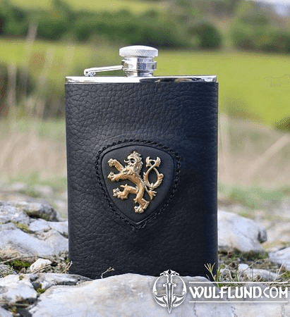 HIP FLASK, LION, KINGDOM OF BOHEMIA