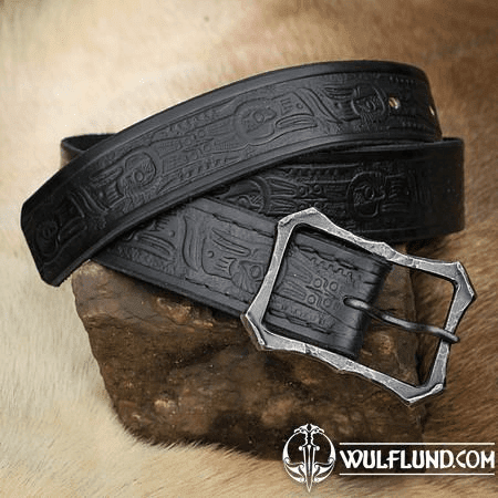 CEINTURE EN CUIR THUNDER BIRD AVEC BOUCLE FORGÉE