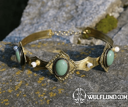 MARIOTA - GOTHIC CROWN WITH AVENTURINE, 3 STONES