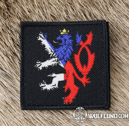 CZECH LION COLOURED, VELCRO PATCH