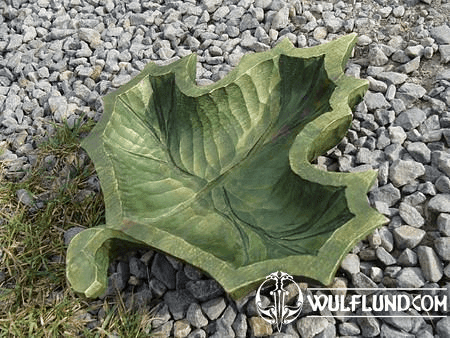 MAPLE LEAF, HAND CARVED WOODEN DISH