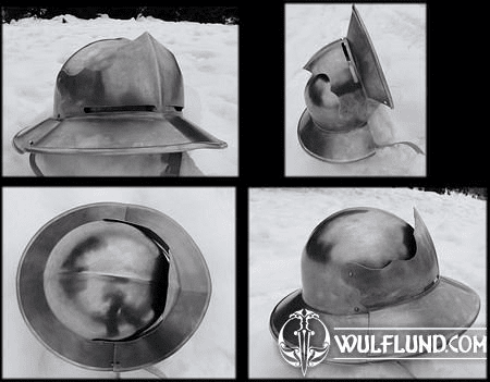 IRON HAT WITH MOVEABLE VISOR