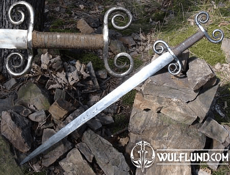 CELTIC ANTHROPOMORPHIC SWORD, HAND FORGED