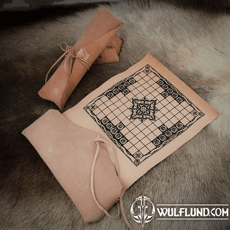 HNEFATAFL OU TAFL, JEU DE SOCIÉTÉ VIKING - CASE EN CUIR UNIQUEMENT