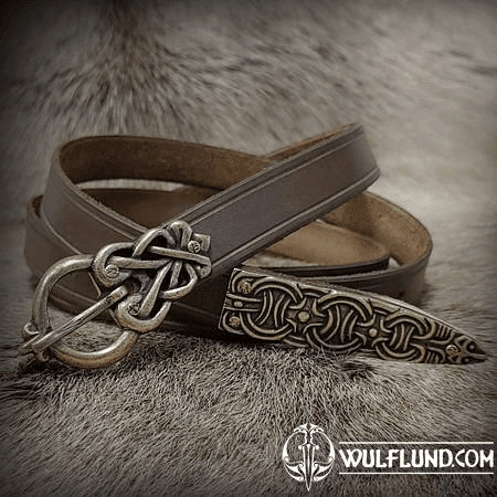 VIKING BELT - BRASS BUCKLE AND STRAP END