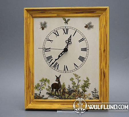 HORLOGE 25X30CM CERF