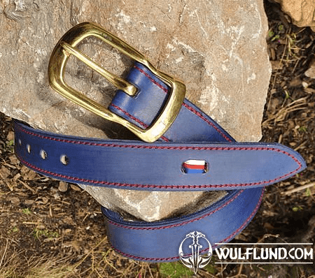 TRICOLORE TCHÈQUE, CEINTURE EN CUIR DE LUXE