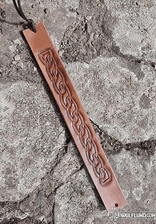 GAUL, CARVED LEATHER WRISTBAND