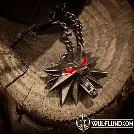 WITCHER TALISMAN WITH RED LED EYES