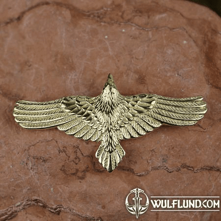 FLYING CROW PENDANT, GOLD PLATED