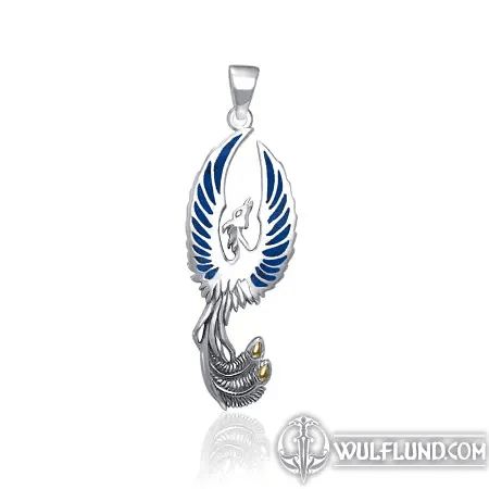 PHOENIX, SILVER PENDANT WITH PAUA SHELL, AG 925