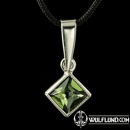 NEREA, MOLDAVITE PENDANT, SILVER 925