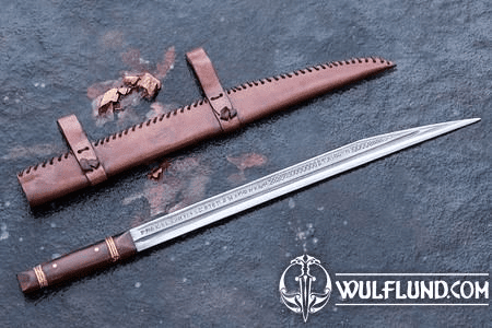 SEAX OF BEAGNOTH, RUNES, LEATHER SHEATH