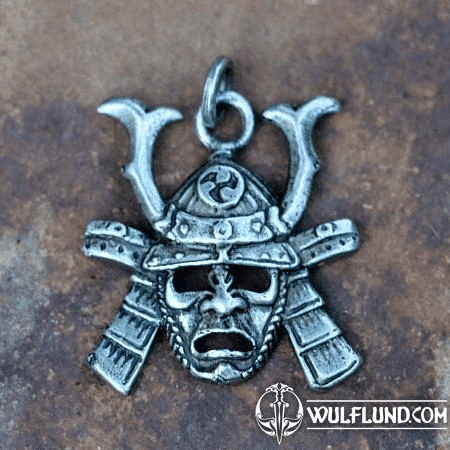 SAMURAI PENDANT, ZINC, ANTIQUE SILVER