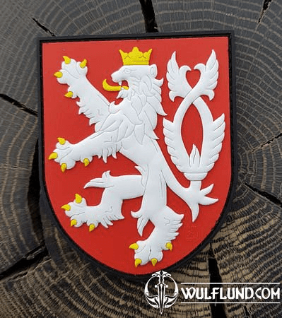 CZECH LION, RUBBER PATCH, COLOURED