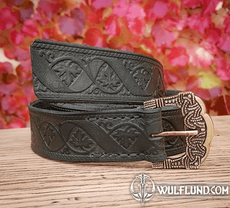 VINUM, GOKSTAD BELT, GREEN, LEATHER