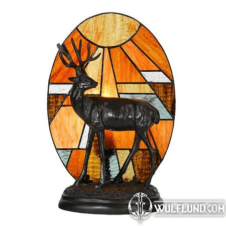 DEER IN THE EVENING SUN TABLE LAMP ART DECO, HOLLAND