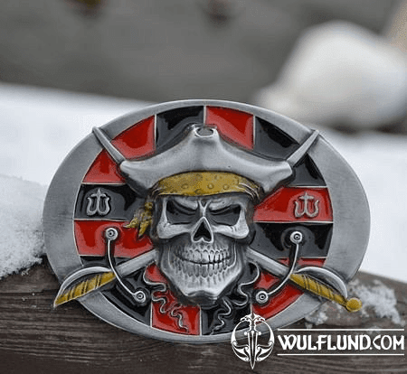 JOLLY ROGER, PIRATE BELT BUCKLE