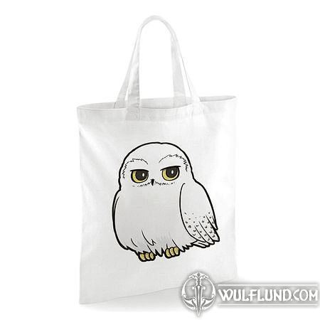 HARRY POTTER - CARTOON HEDWIG, TOTE BAG, WHITE