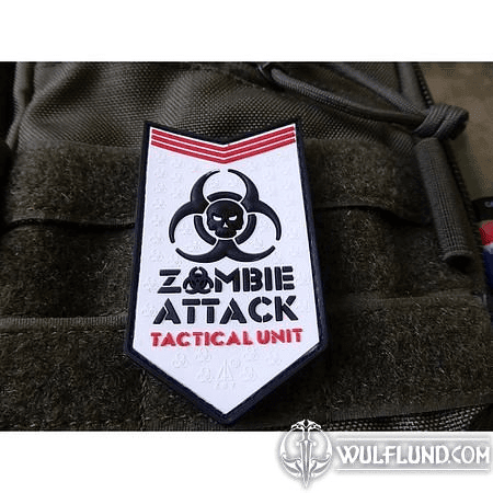 ZOMBIE ATTACK, 3D RUBBER PATCH, GLOWS IN THE DARK