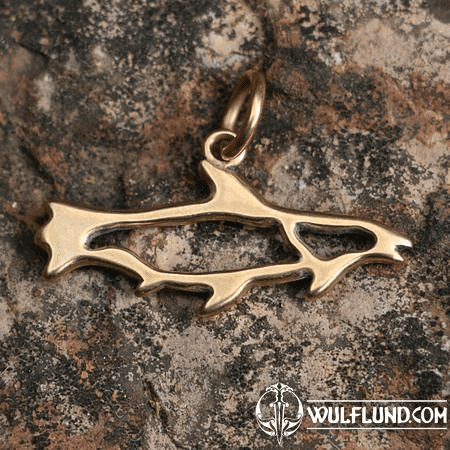 LUOSSA, SAMI SALMON, PENDANT BRONZE