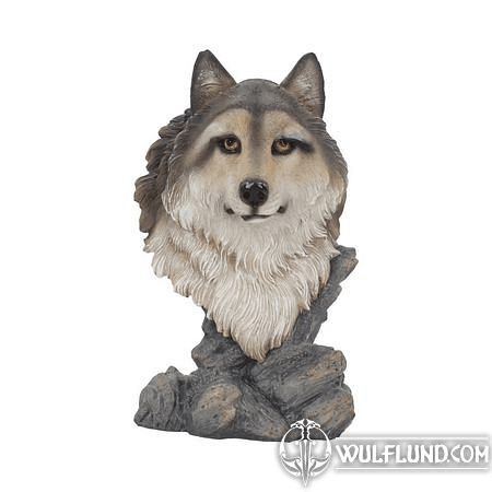 SPIRIT OF FREEDOM WOLF BUST, FIGURINE