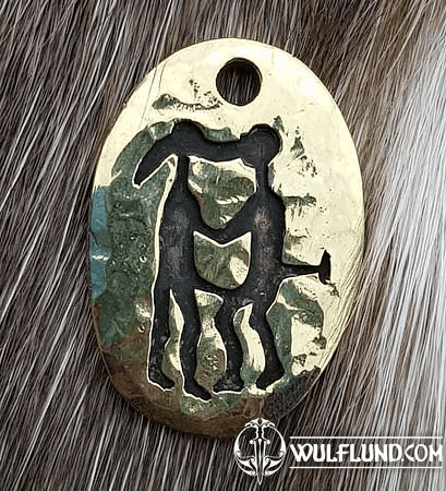 ELSKERE, LOVERS, TANUM PETROGLYPH, BRASS PENDANT