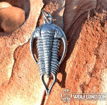 TRILOBITE, ZINC PENDANT, ANTIQUE SILVER