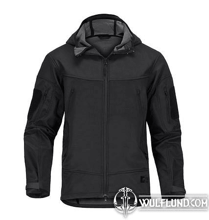 HARPAGUS SOFTSHELL HOODY JACKE - BLACK, CLAWGEAR