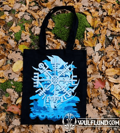 VEGVÍSIR AND DRAKKAR SHIP, TOTE BAG