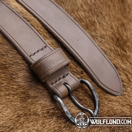 CEINTURE EN CUIR AVEC BOUCLE FORGÉE, SYSTÈME PERUNIKA