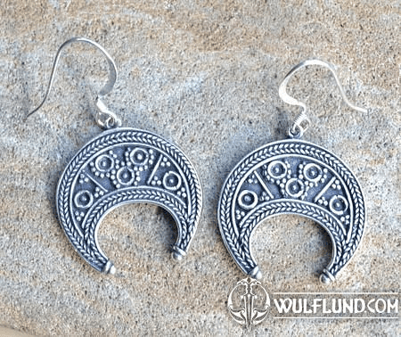 LUNULA, GRANDES BOUCLES D'OREILLES MORAVES, ARGENT 925