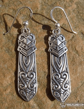 MAORI, SILVER EARRINGS, AG 925