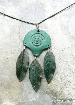 FORREST JEWEL, LEATHER NECKLACE