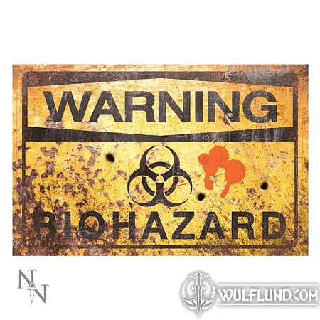 WARNING BIO HAZARD PANCARTE