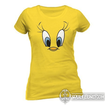 LOONEY TUNES - TWEETY FACE, FITTED T-SHIRT - YELLOW