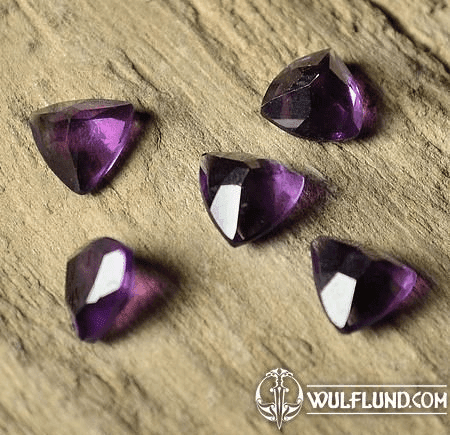 AMETHYST AFRICAN FACETTED, TRILLION, 5 X 5 MM