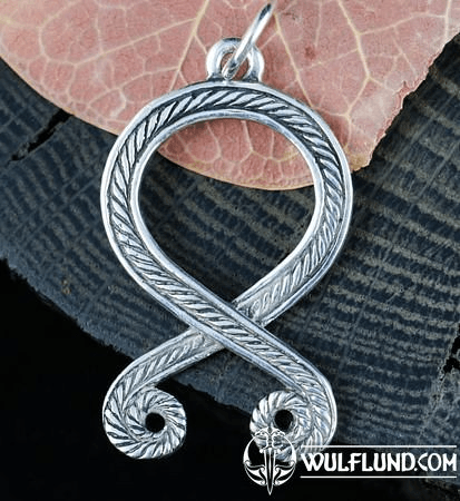 TROLL CROSS, ODAL RUNE, PENDANT, STERLING SILVER