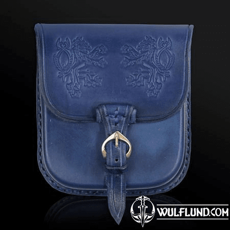 BOHEMIA, LEATHER BELT BAG - BLUE