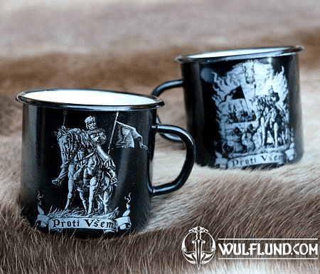 HUSSITES MEDIEVAL ENAMEL MUG