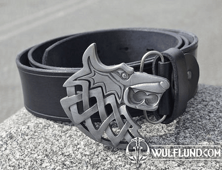 CELTIC WOLF, LEATHER BELT